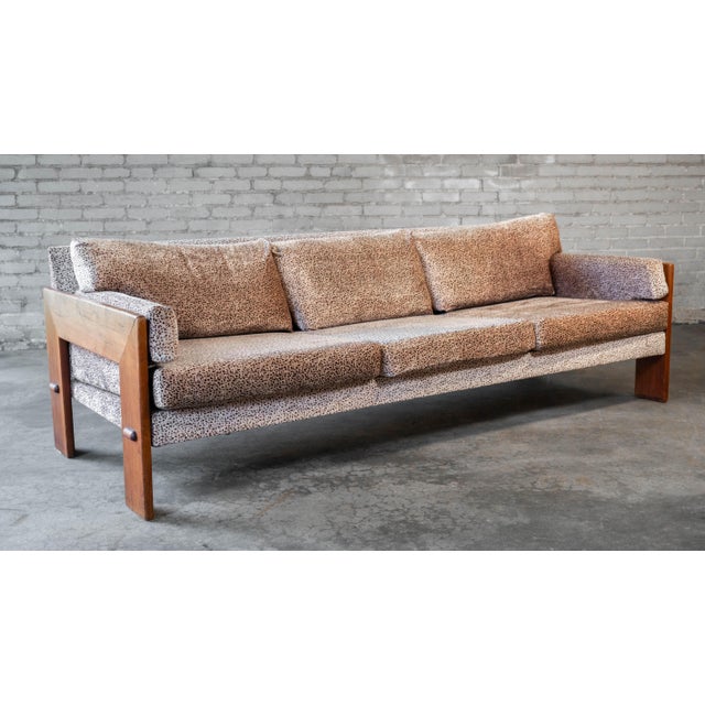 Wood 1960s Attributed to Adrian Pearsall for Craft Associates Walnut Sofa For Sale - Image 7 of 18