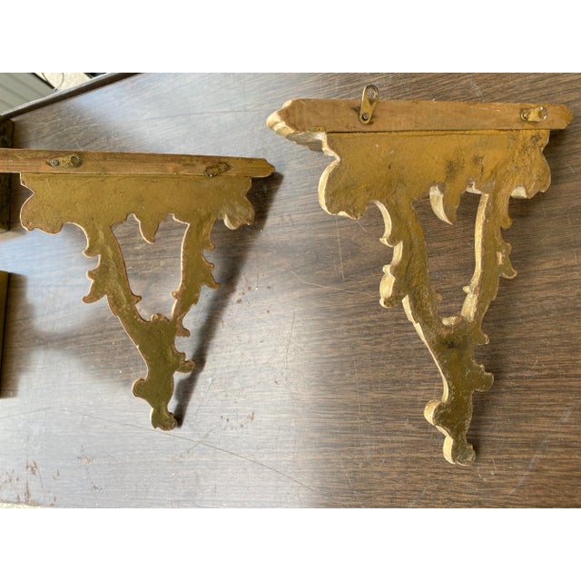1960s Giltwood Shelves - a Pair For Sale - Image 4 of 6