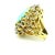 1960s 18k Gold Turquoise and Diamond Freeform Cocktail Ring, Size 7.5 For Sale - Image 10 of 17
