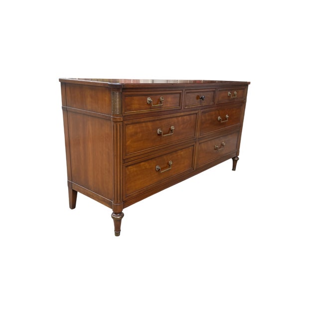 1960's Kindel Furniture Belvedere French Regency Louis Walnut Dresser For Sale In Houston - Image 6 of 15