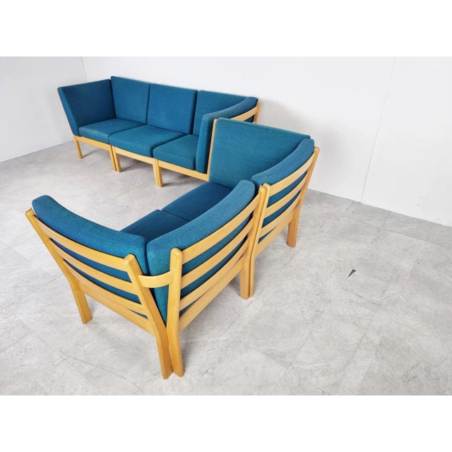 GE280 Modular Sofa by Hans Wegner for Getama, 1980s, Set of 5 For Sale - Image 3 of 14
