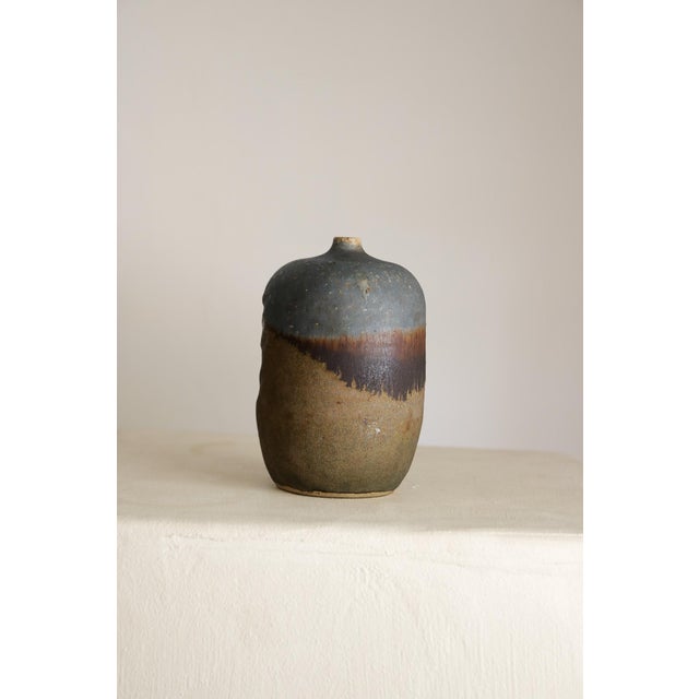 Expressionism Vintage Studio Pottery Vase For Sale - Image 3 of 7