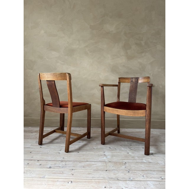 Textile Art Deco Eclipse Dining Suite, Set of 5 For Sale - Image 7 of 16