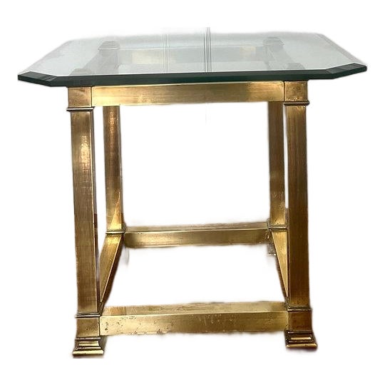 Midcentury Mastercraft Brass Hollywood Regency Style Coffee Table For Sale