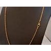 14k Gold Fancy Diamond Cut Italian Rose Gold Chain, 18" Long For Sale - Image 16 of 18