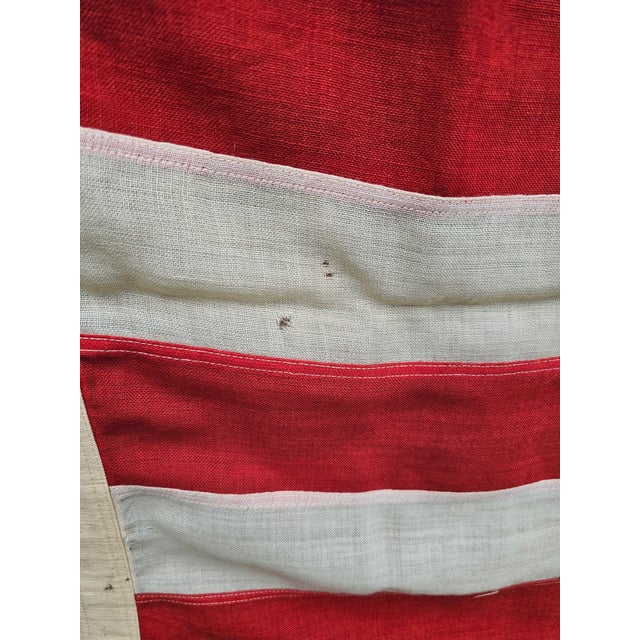 Vintage 48 Star American Flag Cotton Sewn Wwii Wwi & Korea Americana Banner 46 X 74 For Sale - Image 9 of 17