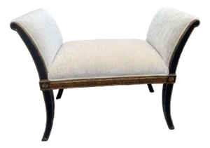 Classic Style Carved Window Bench by Maitland Smith