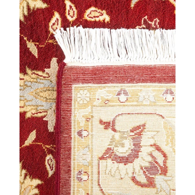 2000 - 2009 Mogul, One-of-a-Kind Hand-Knotted Area Rug in Red, 4' 3" x 6' 3" For Sale - Image 5 of 8