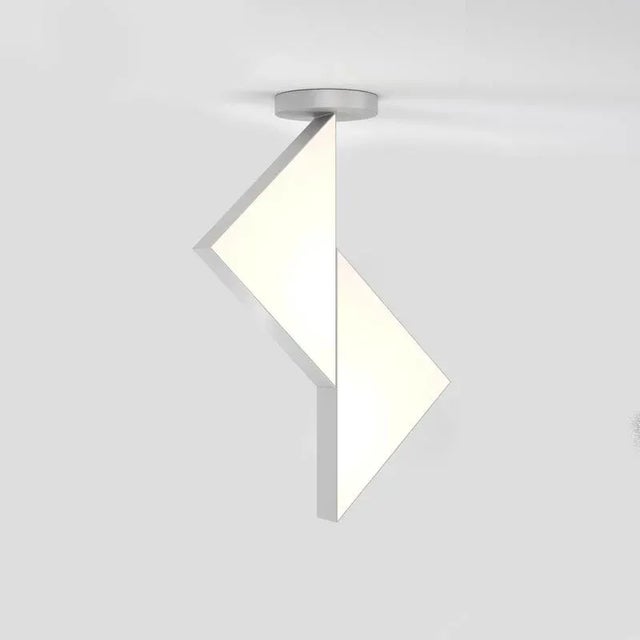 Flat circle triangle nickel ceiling light ii by atelier areti dimensions: d 20 x w 40 x h 63.3 cm. Materials: nickel,...