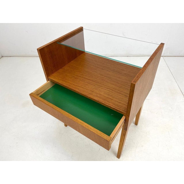 Wood Nightstand attributed to Arch. František Jirák, 1960s For Sale - Image 7 of 9