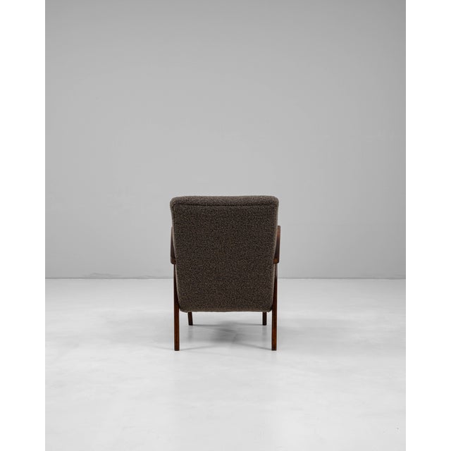 Wood 20th Century Czech MCM Upholstered Armchair For Sale - Image 7 of 12