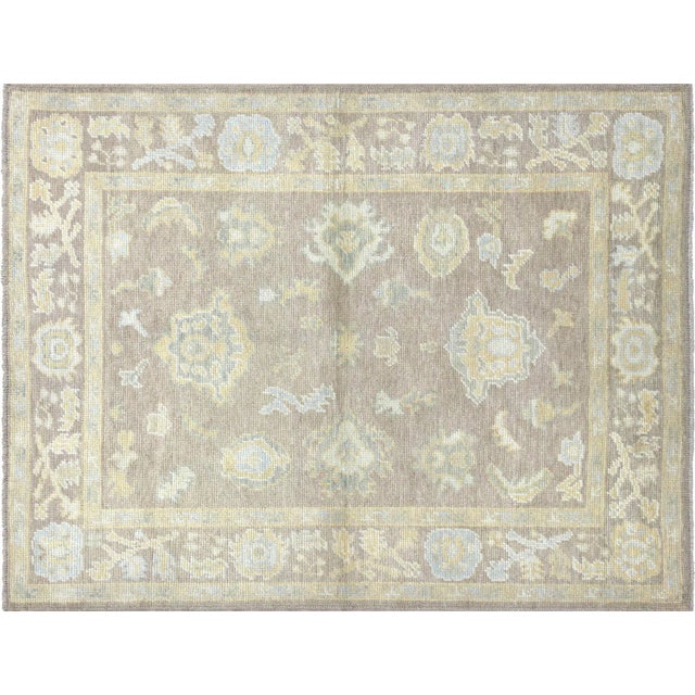 Textile 1990s Turkish Oushak Rug For Sale - Image 7 of 7