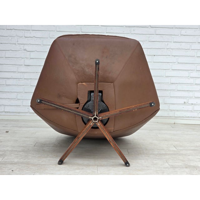 Danish Adjustable Swivel Lounge Chair by Madsen & Schubell, 1970s For Sale - Image 14 of 18