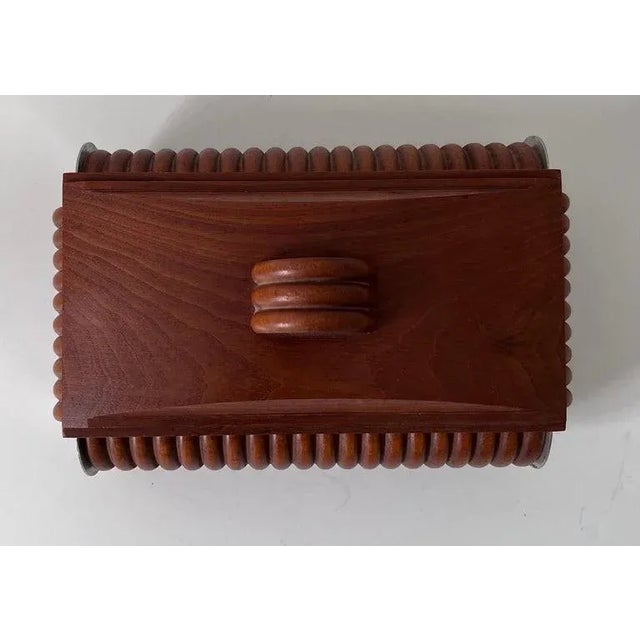 Wood Wooden Hand Crafted French Art Deco Box For Sale - Image 7 of 11