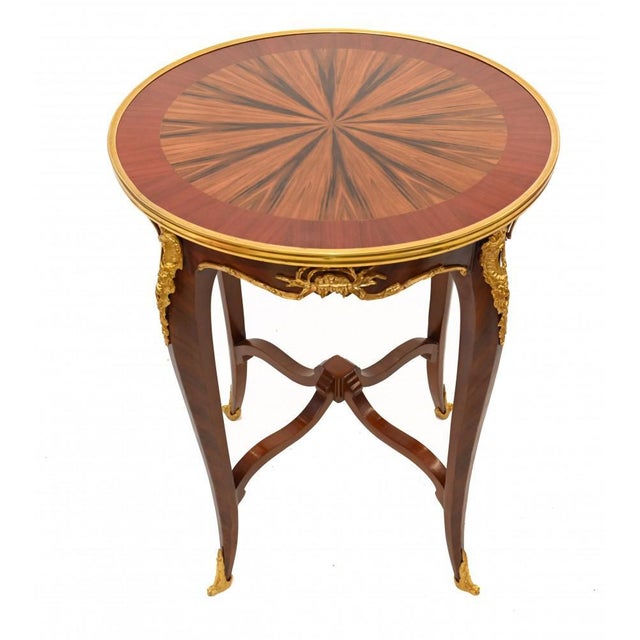 Brown Empire Side Tables with Occasional Lamps, France, Set of 2 For Sale - Image 8 of 8