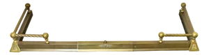 Victorian Extendable Barley Twist Brass Fender, 1890s
