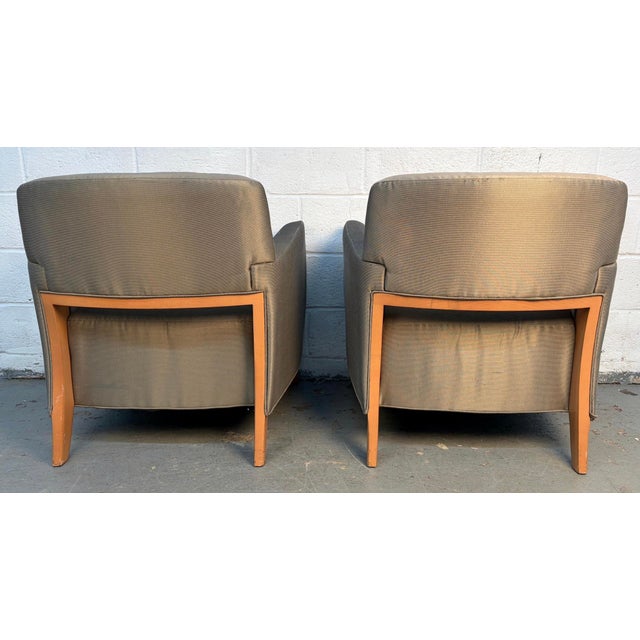 Gray Late 20th Century Pair of Sleek Modern Lounge Chairs by Bernhardt For Sale - Image 8 of 15