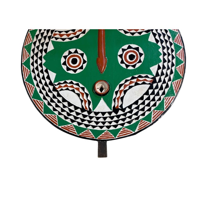 Vintage African Wooden Bobo Mask Burkina Faso 30" H For Sale - Image 4 of 5