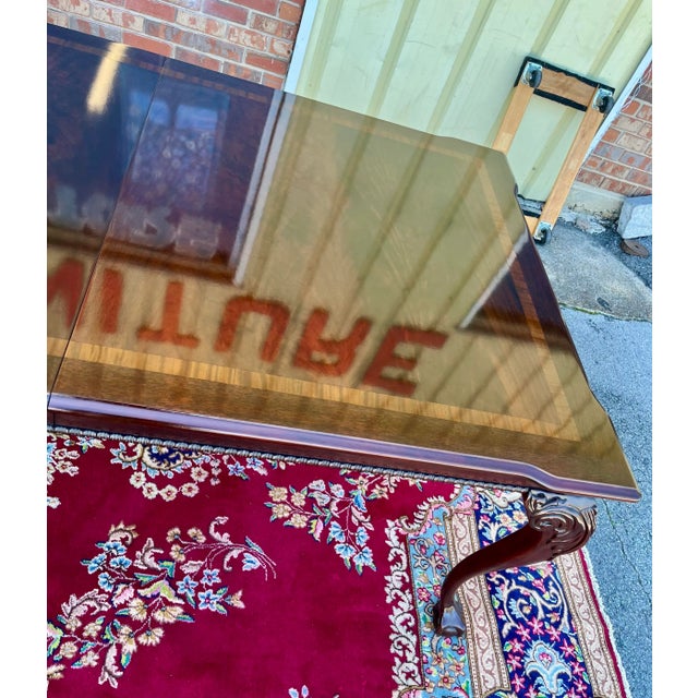 Thomasville Flame Mahogany Dining Table For Sale - Image 10 of 14