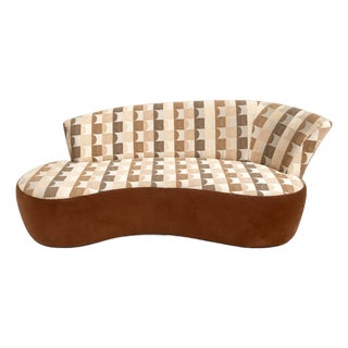 Weiman Style Modern Curved Serpentine Cloud Sofa For Sale