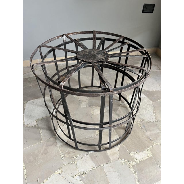 Pair of wrought iron brazier clothes racks from the 19th century. Also ideal as lampshades to be covered with antique...