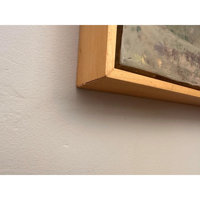 Paint Original Small Serene Dunes Landscape Painting by Helen Febbo Framed 11" X 13" For Sale - Image 7 of 11