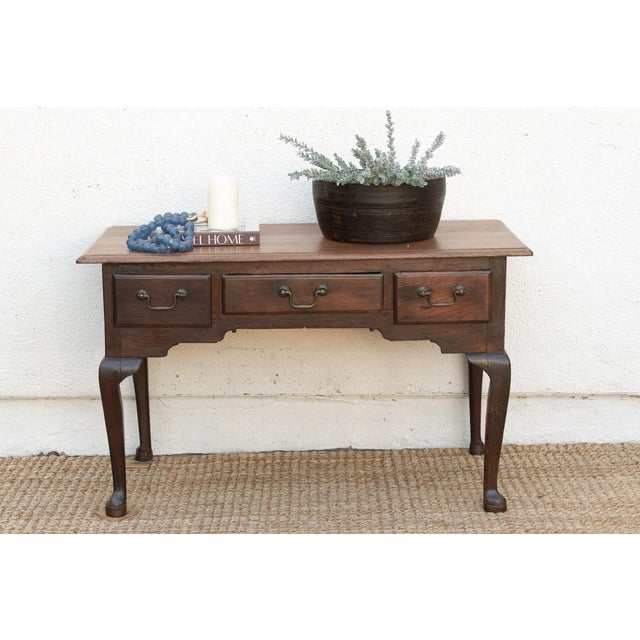 English 18th Century English Oak Lowboy For Sale - Image 3 of 11