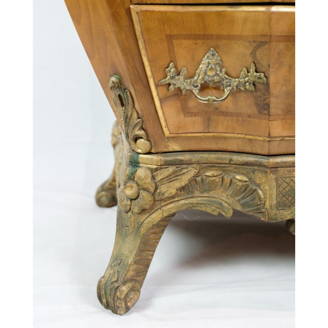 Brown Danish Rococo Chest of Drawers in Walnut, 1880s For Sale - Image 8 of 14