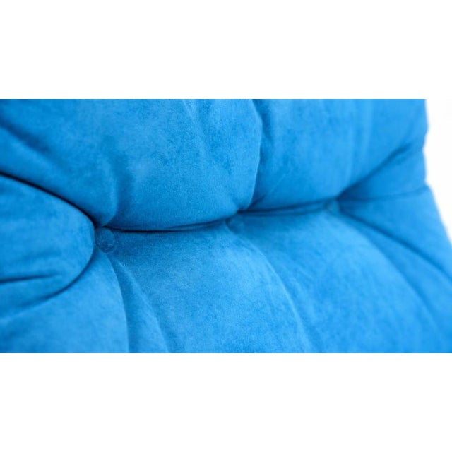 Blue Vintage Modern Italian Lounge Chairs, 1970s, Set of 2 For Sale - Image 8 of 10