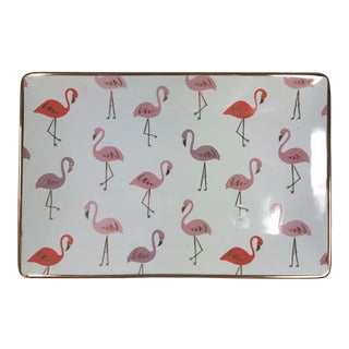 Contemporary Flamingo Motif Tray For Sale