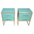 Handmade Azure Bedside Tables in Wood and Brass from Justfurnituress SRL, Set of 2 For Sale - Image 11 of 11