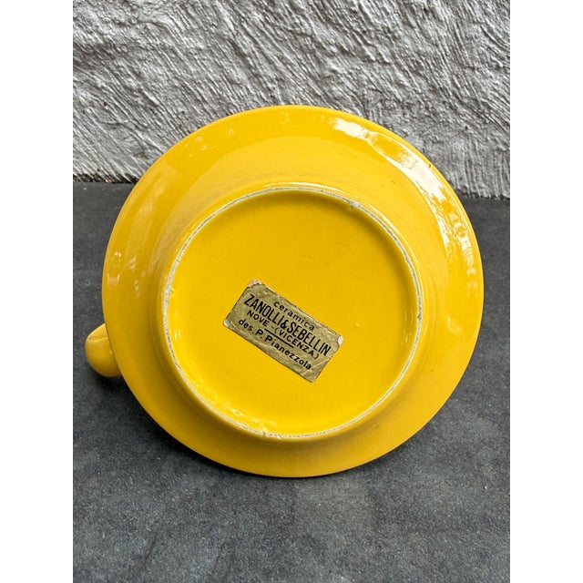 1960s 1960s Pompeo Pianezzola Zanolli & Sebellin Italy Teapot Ceramic Yellow Postmodern For Sale - Image 5 of 9