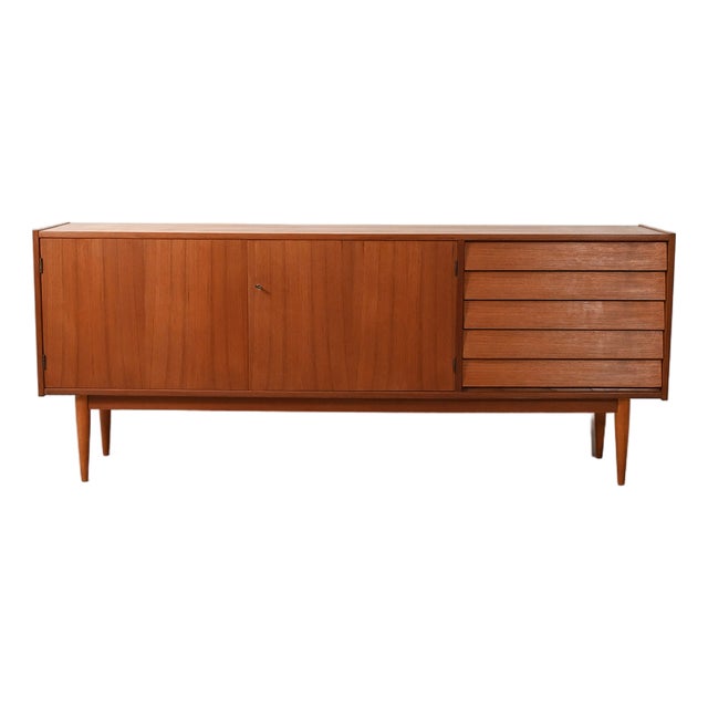 Scandinavian Sideboard with Tiled Drawers, 1950s For Sale