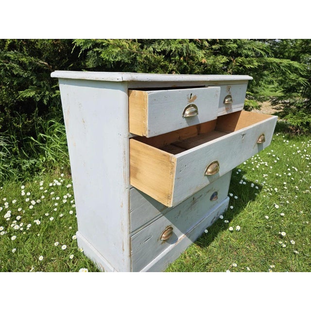 Victorian Painted Pine Chest of Drawers For Sale - Image 6 of 7