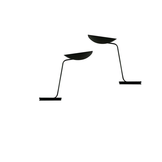 Plume Anodic Bronze & Black Metal Table Lamp by Christophe Pillet for Oluce For Sale - Image 12 of 14