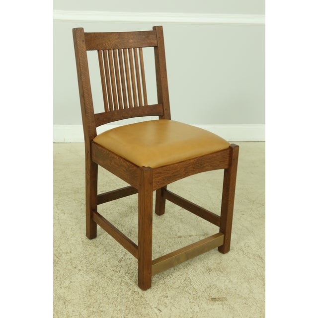 Brown Stickley Mission Oak Arts & Crafts Chair For Sale - Image 8 of 8