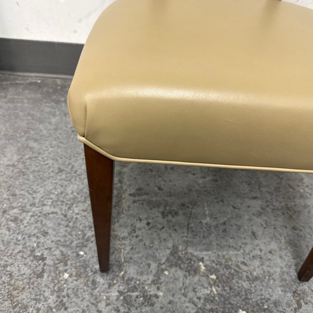 Swaim Felicity Leather Side Chair For Sale - Image 11 of 12
