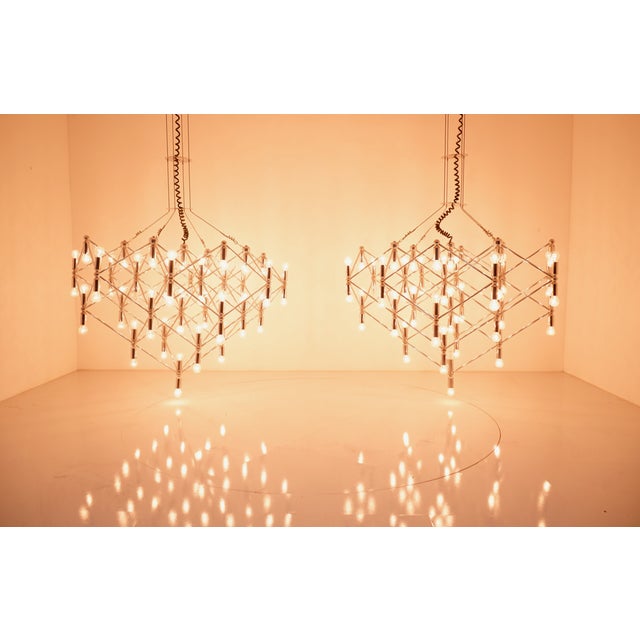 Kinkeldey Space Age Chrome Chandelier from Kinkeldey Studio, 1960s For Sale - Image 4 of 18