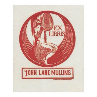 1920s Mauris Langaskens Musician Woodcut For Sale