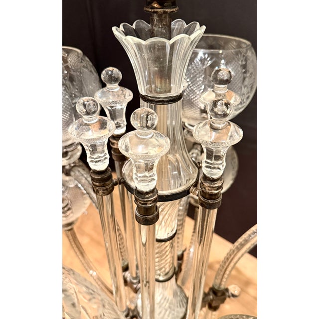 Glass Early 20th Century Exquisite F. & C. Osler Style 12-Light Cut-Glass Chandelier For Sale - Image 7 of 12