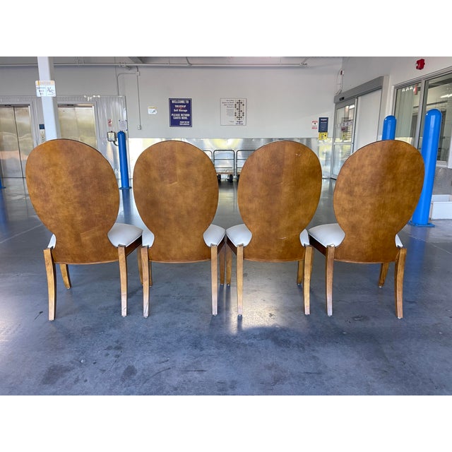 Century Furniture Omni Dining Table With Eight Chairs, Contemporary, Art Deco, Burl For Sale - Image 10 of 17