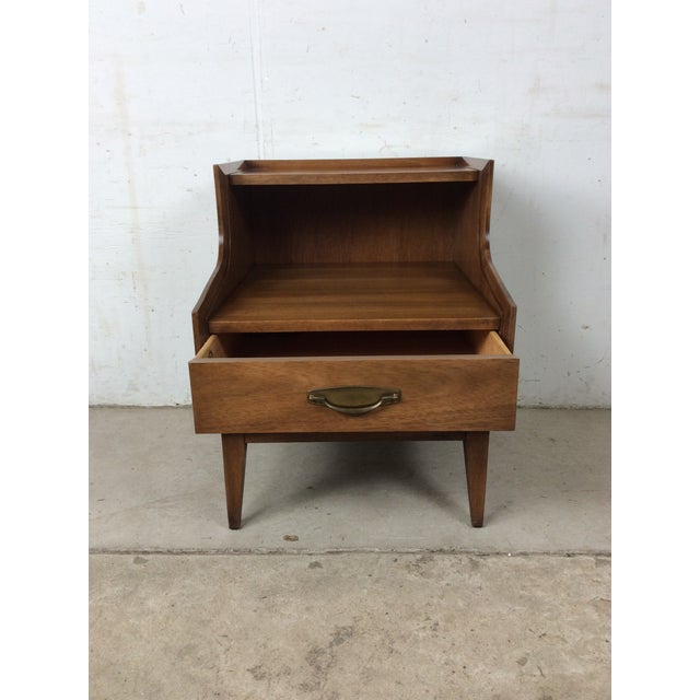 Kent Coffey Mid Century Modern Nightstand With Drawer by Kent Coffey For Sale - Image 4 of 9