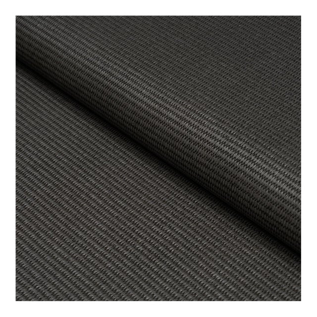 Schumacher Vegan Leather Basketweave In/Out Fabric in Charcoal For Sale