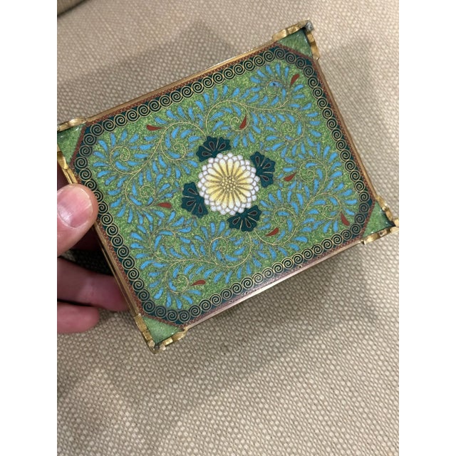 Japanese Japanese Cloisonne Enamel Dragon Trinket Box Attributed to Inaba Meiji Period For Sale - Image 3 of 12