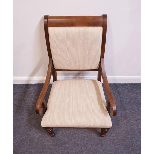 Brown Broyhill Furniture British Empire Collection Cherry Dining Arm Chair 7325-83 For Sale - Image 8 of 11