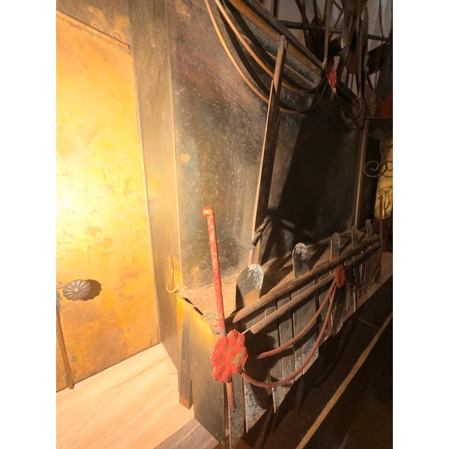 Metal Vintage 1970s C. Jeré (Curtis Jeré) Large-Scale Carnival Wall Sculpture, Signed “C. Jeré For Sale - Image 7 of 16