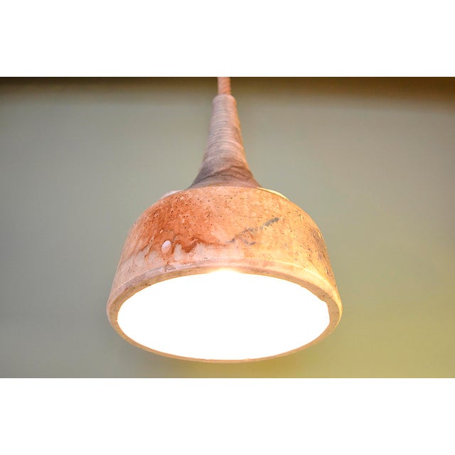 Metal Brutalist German Studio Ceramic Lamp, 1970s For Sale - Image 7 of 16