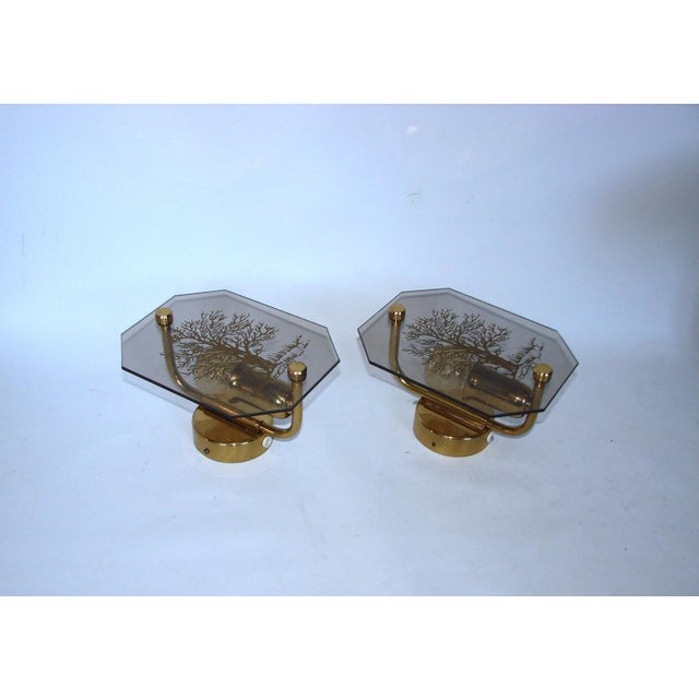 Brass Wall Sconce, 1980s, in Very Good conditions. Designed 1980 to 1989 Up to 250V (Europe/UK Standard).The wiring of...