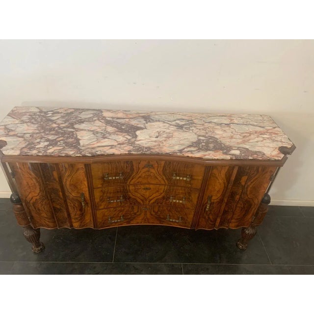 Art Deco Rosewood & Pietra Medicea Marble Sideboard, 1930s For Sale - Image 11 of 14