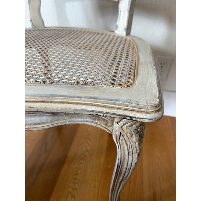 1940s 1940s Pair Louis XV Style Caned Back/Seat Accent Chairs For Sale - Image 5 of 12